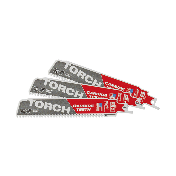 The TORCH™ with Carbide Teeth SAWZALL™ Blade 150mm 7TPI (3Pk)