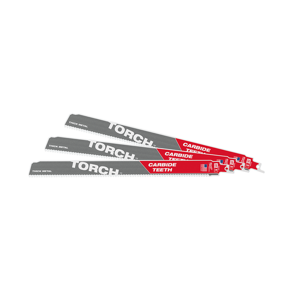 SAWZALL™ The TORCH™ with Carbide Teeth 300mm 12" 8TPI Blade 3 Pack, , hi-res