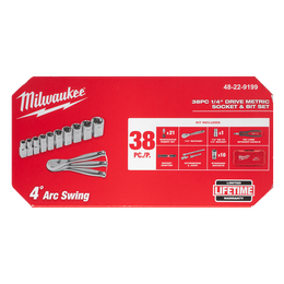 1/4" Drive 38pc Metric Socket & Bit Set