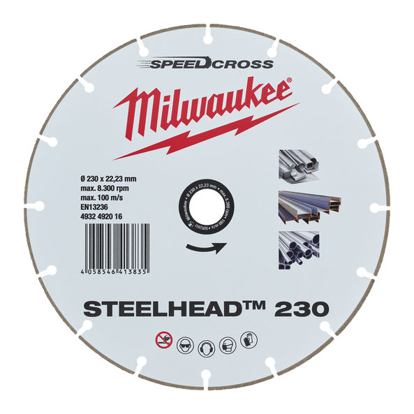 230mm (9") STEELHEAD™ Metal Diamond Cut-Off Blade, , hi-res