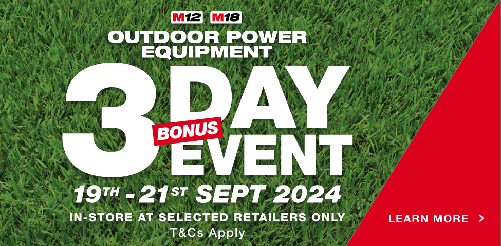 Outdoor Power Equipment 3 Day Bonus Event. 19th - 21st September 2024